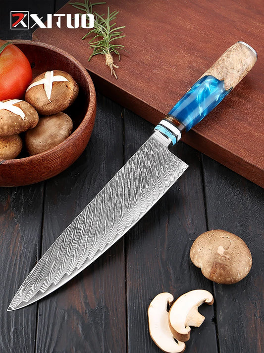 XITUO Kitchen Knives Suppliers Wholesale & Dropshipping  New Damascus Steel Chef's Knife 67-Ply Japanese VG10 Professional Kitchen Knives Highly Hard Sharp Slicing Cutting Tool